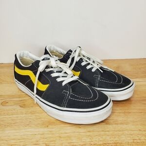 Vans Sk8 Low Utility Pop Black Yellow Sneakers Shoes Womens Size 9.5 Mens Size 8